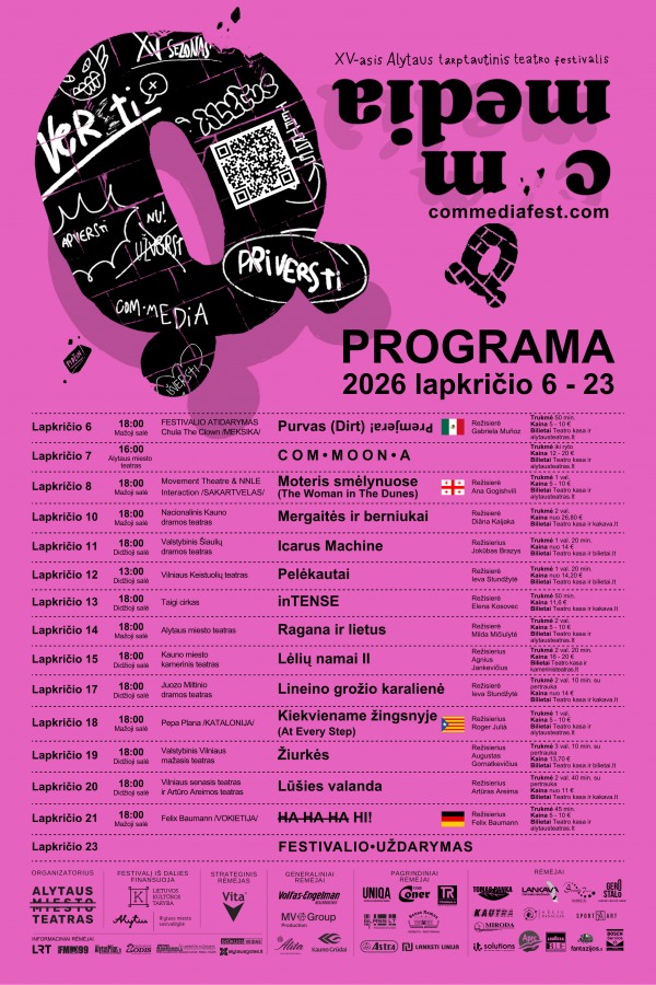 programa commedia svetainei